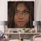 Designart - Portrait of African American Woman I - Modern Print on Natural Pine Wood